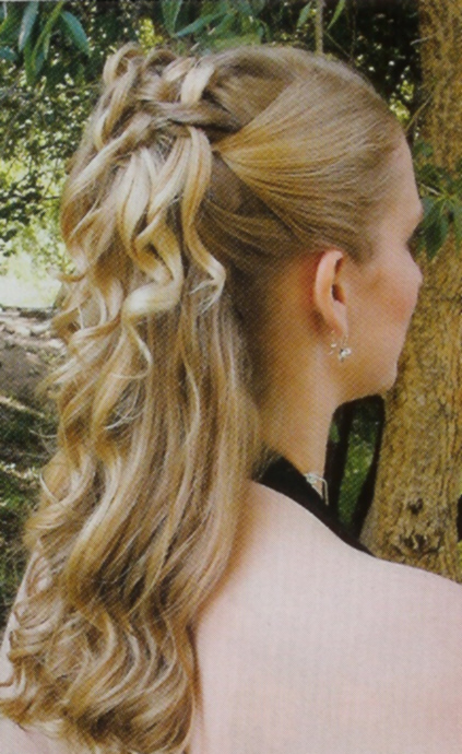 half updo hairstyles for long hair. half up half down hairstyles